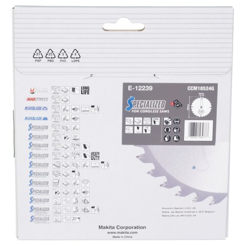 Makita E-12239 EFFICUT Sägeb.185x30x24Z EN