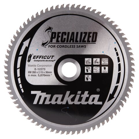 Makita E-12273 EFFICUT Sägeb.260x30x75Z EN