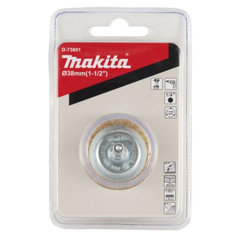 Makita D-73601 Topfbürste 38mm Messing 1/4" EN