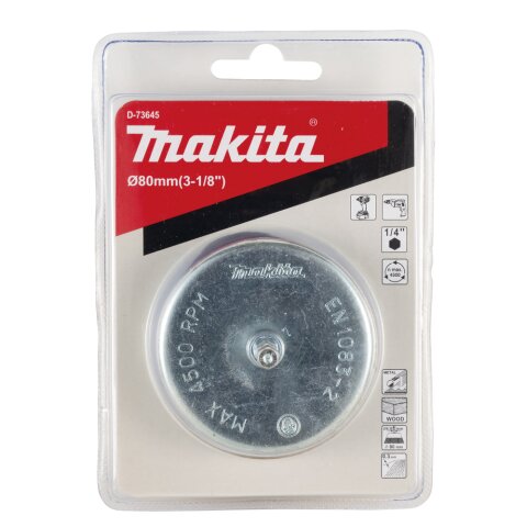 Makita D-73645 Topfbürste 80mm Messing 1/4" EN