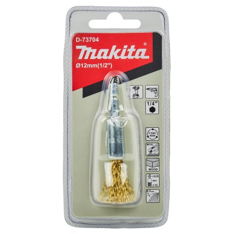 Makita D-73704 Kegelbürste 12mm Messing 1/4"