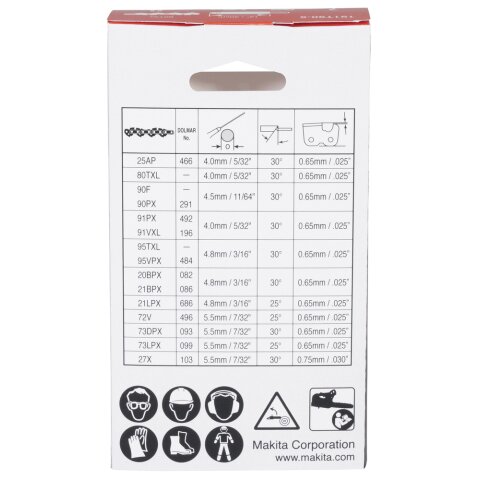 Makita 191T90-5 Sägekette 30cm 1,1mm .325" 51T EN