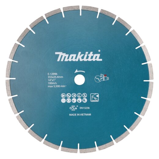 Makita E-12996 Diamanttrennscheibe 355x225,4 mm EN