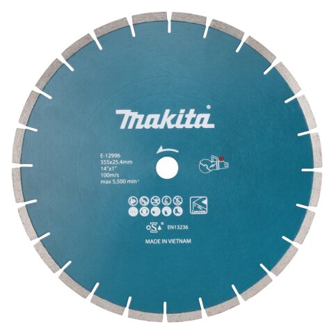Makita E-12996 Diamanttrennscheibe 355x225,4 mm EN