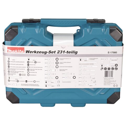 Makita E-17980 Werkzeug-Set 231-tlg.
