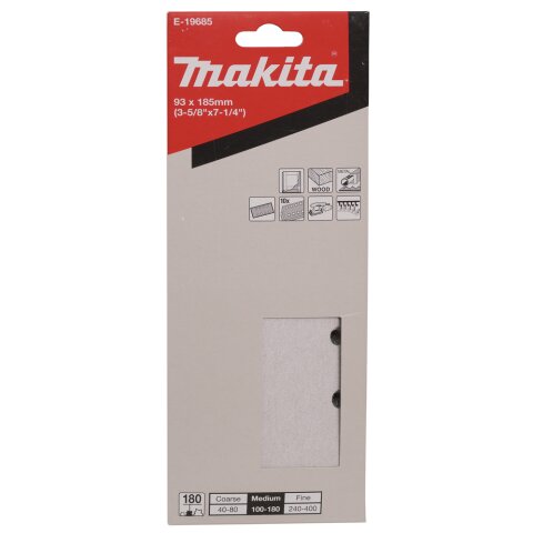 Makita E-19685 Schleifpapier Kl. 93x184 K180 EN