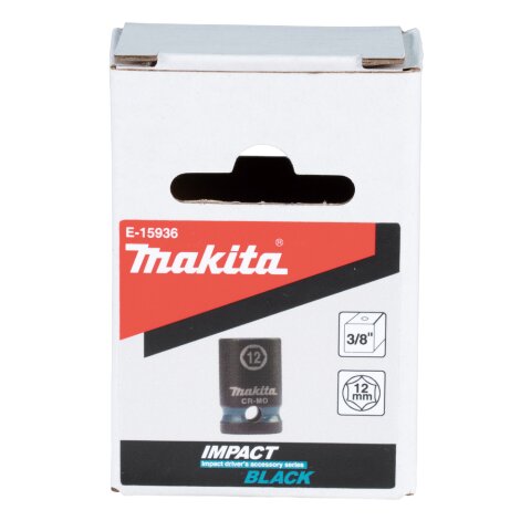 Makita E-15936 Schlagnuss 3/8"SW12 ku. Im.Blk EN