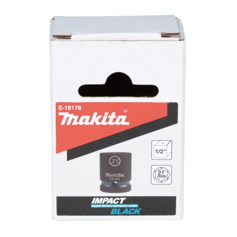Makita E-16178 Schlagnuss 1/2"SW21 ku. Im.Blk EN