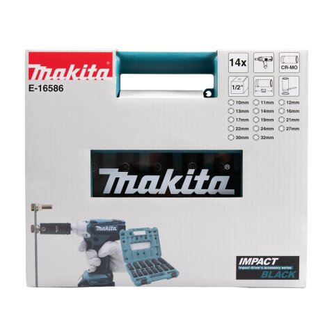 Makita E-16586 Schlagn-Set 14tlg. 1/2" Im.Blk EN