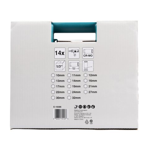 Makita E-16586 Schlagn-Set 14tlg. 1/2" Im.Blk EN