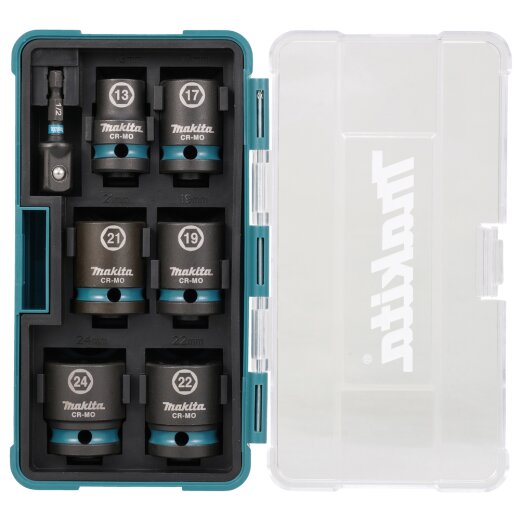 Makita E-16592 Schlagnuss-Set 7tlg 1/2"Im.Blk EN