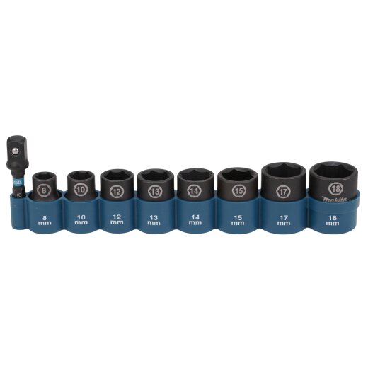 Makita E-16639 Schlagnuss-Set 9tlg 3/8"Im.Blk EN