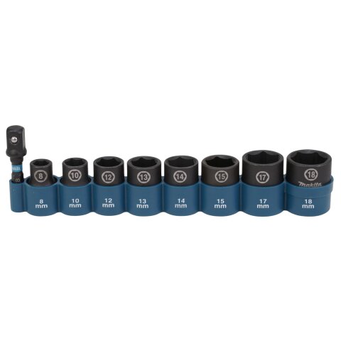 Makita E-16639 Schlagnuss-Set 9tlg 3/8"Im.Blk EN