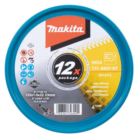 Makita E-17120-12 Trennscheibe INOX 125x1,0mm