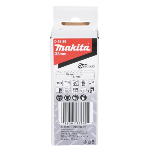 Makita D-78156 Metallbohrer HSS-GS 8,0x117mm