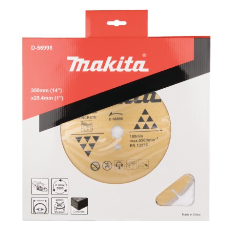 Makita D-56998 Diamantscheibe 350 x 25,4 mm EN