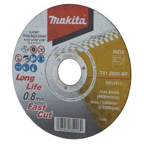 Makita E-22947-12 Trennscheibe 115x0,8mm INOX EN