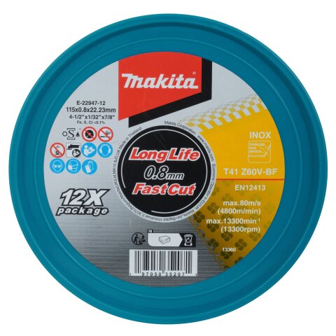 Makita E-22947-12 Trennscheibe 115x0,8mm INOX EN
