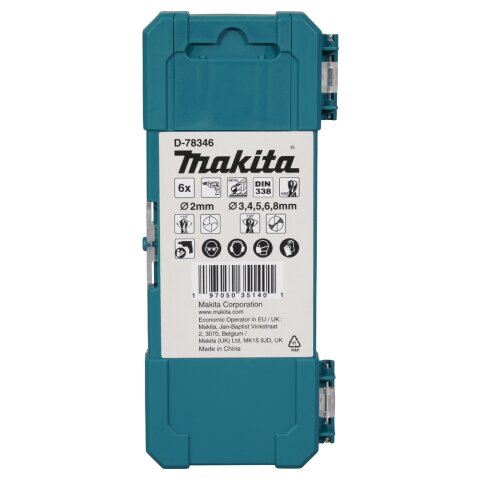 Makita D-78346 Metallbohrer Set HSS-GS 6-tlg. EN