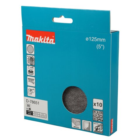Makita D-78651 Netzschleifmittel 125mm A80 EN