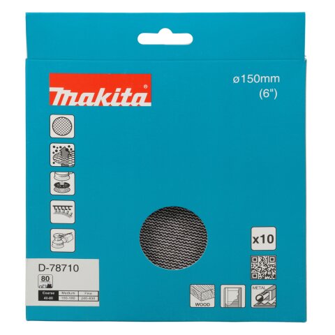 Makita D-78710 Netzschleifmittel 150mm A80 EN