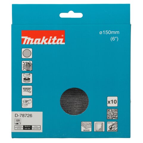 Makita D-78726 Netzschleifmittel 150mm A120 EN