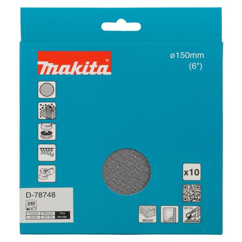 Makita D-78748 Netzschleifmittel 150mm A240 EN
