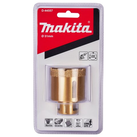 Makita D-44557 Diamant-Hohlbohrkrone 51mm M14