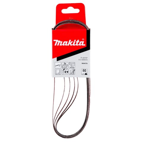 Makita P-43197 Schleifband 6mm K60 5Stk EN