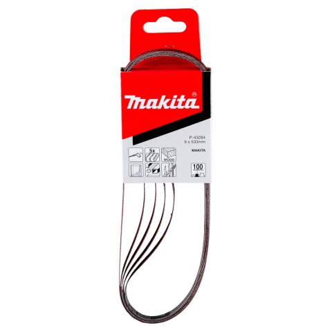 Makita P-43284 Schleifband 9mm K100 5Stk