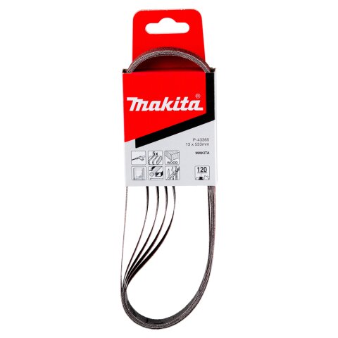 Makita P-43365 Schleifband 13mm K120 5Stk EN