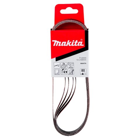Makita P-43343 Schleifband 13mm K80 5Stk EN