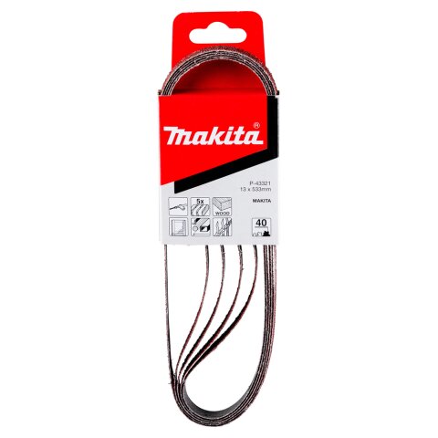Makita P-43321 Schleifband 13mm K40 5Stk EN