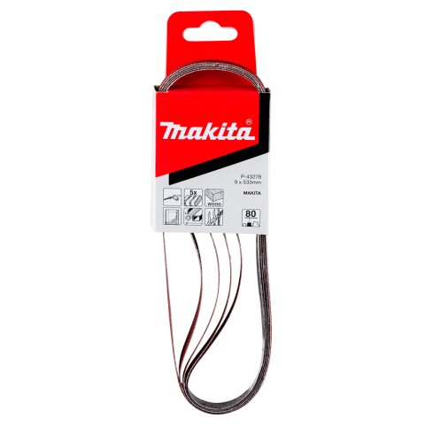 Makita P-43278 Schleifband 9mm K80 5Stk