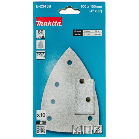Makita E-23438 Schleifpapier Farbe 100x150 A80 EN