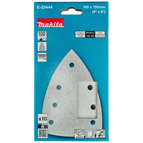 Makita E-23444 Schleifpapier Farbe 100x150 A100 EN
