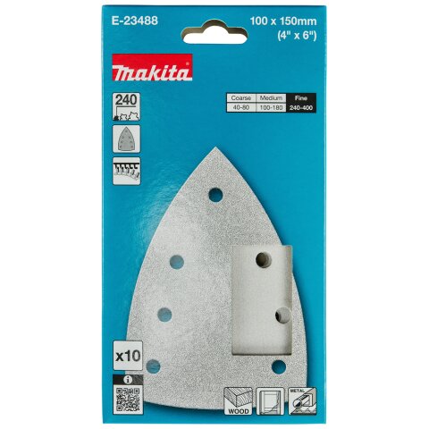 Makita E-23488 Schleifpapier Farbe 100x150 A240 EN