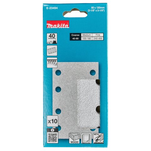 Makita E-23494 Schleifpapier Farbe 80x130 A40 EN