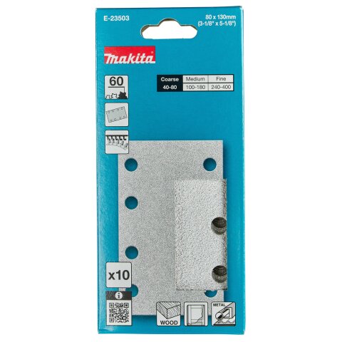 Makita E-23503 Schleifpapier Farbe 80x130 A60 EN