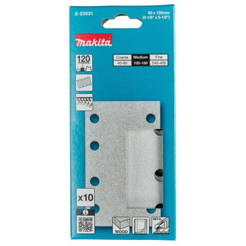 Makita E-23531 Schleifpapier Farbe 80x130 A120 EN