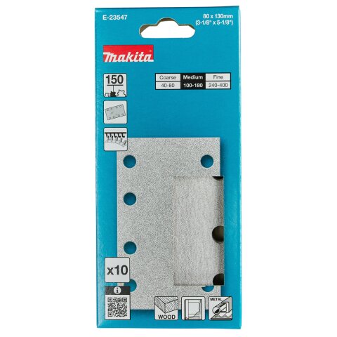 Makita E-23547 Schleifpapier Farbe 80x130 A150 EN