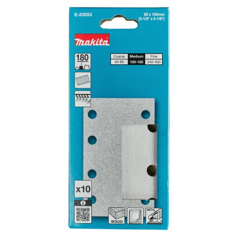 Makita E-23553 Schleifpapier Farbe 80x130 A180 EN