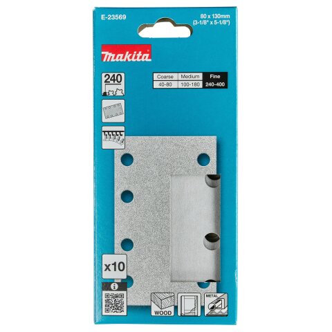 Makita E-23569 Schleifpapier Farbe 80x130 A240