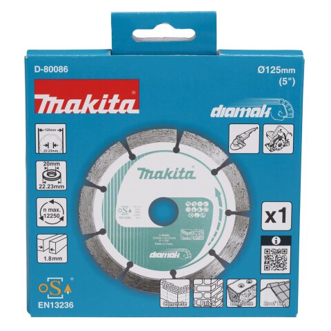 Makita D-80086 Diamanttrennscheibe 125x22,23 DIAMAK