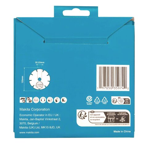 Makita D-80086 Diamanttrennscheibe 125x22,23 DIAMAK