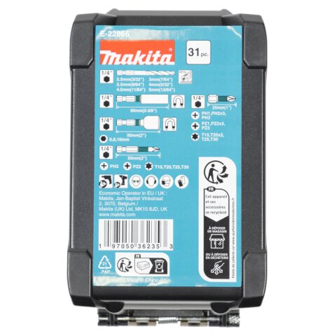 Makita E-22866 Bohrer-/Bit-Set 31-tlg. EN