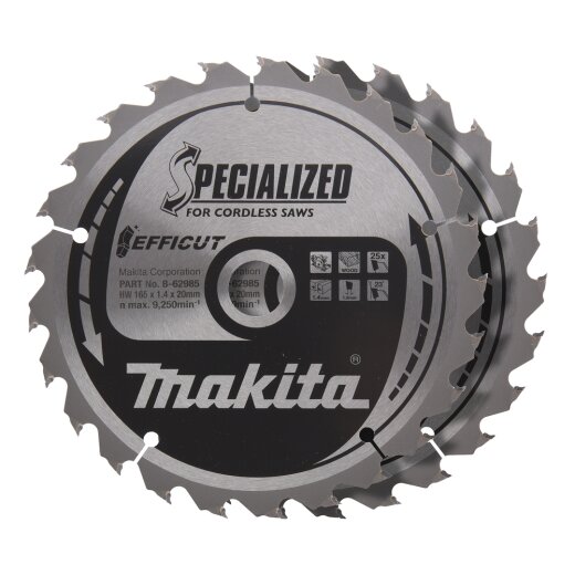 Makita B-62985-2 EFFICUT Sägeb.165x20x25Z 2Stk. EN