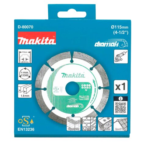 Makita D-80070 Diamanttrennscheibe 115x22,23 DIAMAK