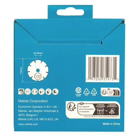 Makita D-80070 Diamanttrennscheibe 115x22,23 DIAMAK