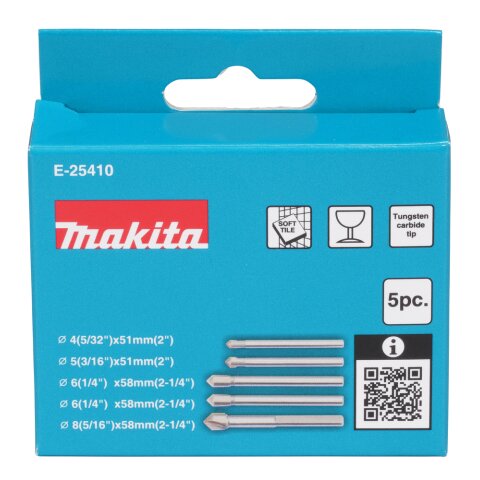 Makita E-25410 Glas-/Fliesenbohrer-Set 5tlg. EN